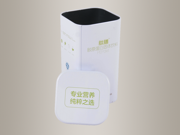 蛋白質飲料包裝盒,保健品鐵盒80*80*154mm