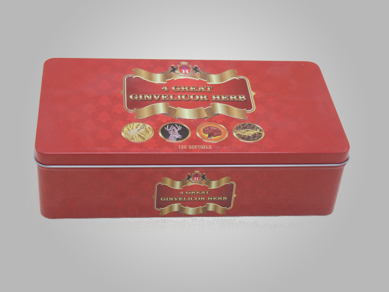 235x135x65mm長(zhǎng)方形保健品鐵盒,人參,鹿茸鐵盒