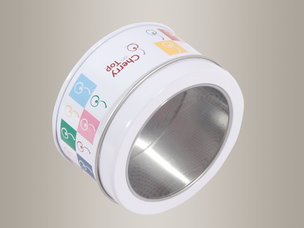 卡通糖果盒,圓形開(kāi)窗糖果鐵盒D85*50mm