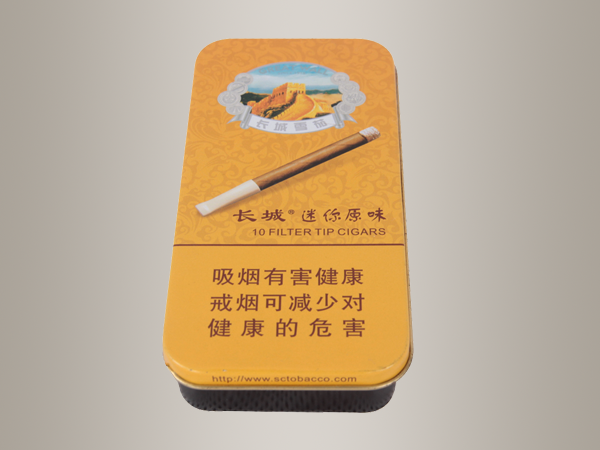 長(zhǎng)城香煙鐵盒,金屬香煙盒82*49*10mm